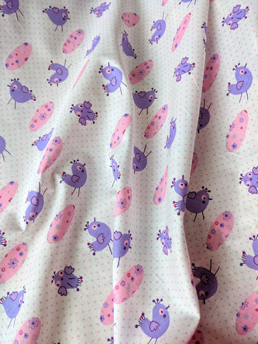 Chick and Egg Cotton Spring Fabric, Easter Fabric, Sewing Fabric